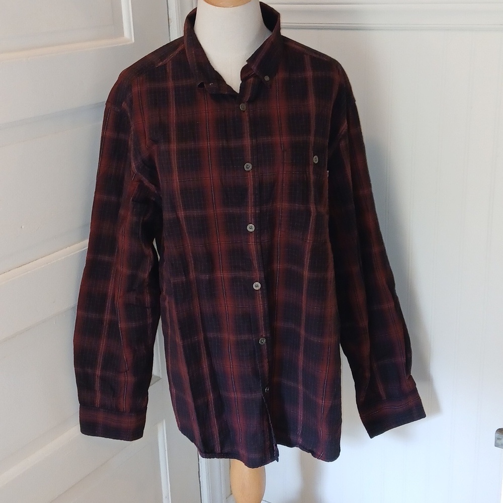 Wolverine Dark Red and Black Plaid Shirt